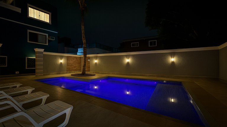 Kitnet 4 em Pousada com piscina 1 quadra da praia