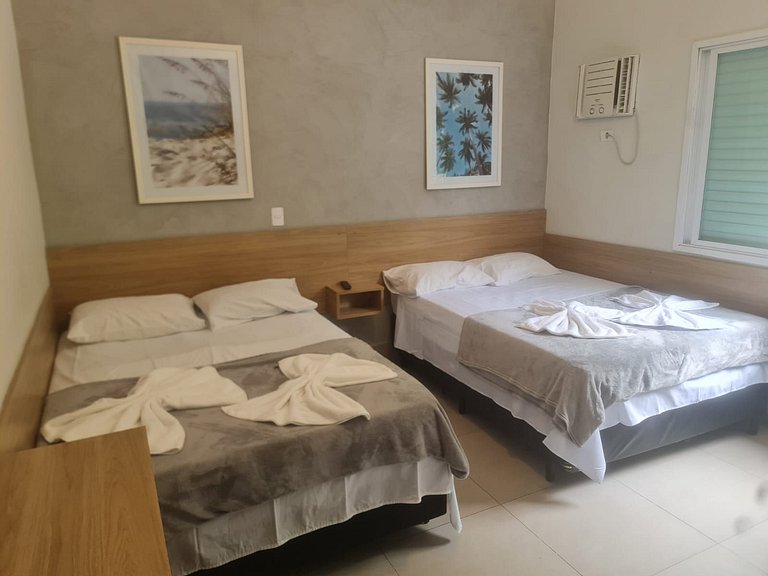 Kitnet 2 com netflix em pousada com piscina